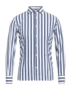 Antonelli Man Shirt Slate Blue Size S Cotton, Polyamide, Elastane