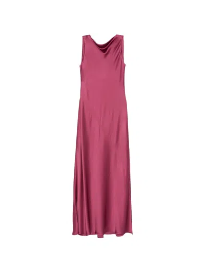 Antonelli Mara Cowl-neck Maxi Dress In Pink