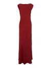 Antonelli Cowl-neck Maxi Dress In Red