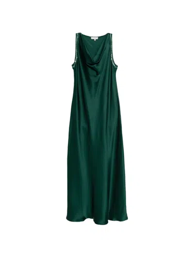 Antonelli Marcus Sequin-embellished Maxi Dress In Green