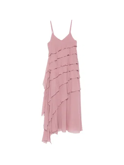 Antonelli Marilyn Ruffled Dress In Pink