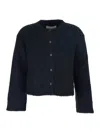Antonelli Round-neck Long-sleeve Knitted Sweater In Black