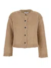 Antonelli Round-neck Long-sleeve Knitted Sweater In Brown