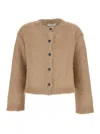 Antonelli Round-neck Long-sleeve Knitted Sweater In Brown