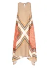 Antonelli Printed Sleeveless Dress In Multi