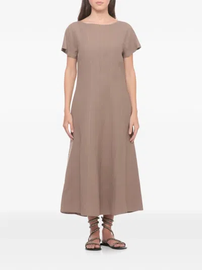 Antonelli Matilde Midi Dress In Brown