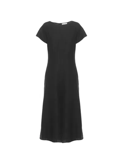 Antonelli Matilde Panelled Short-sleeve Dress In Black