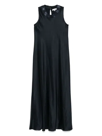 ANTONELLI ANTONELLI MAXI DRESS IN ACETATE-SILK BLEND