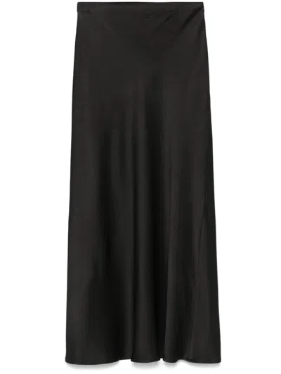 Antonelli Maxi Skirt With Flowing Silhouette In Black