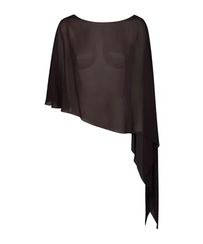 Antonelli Melone Asymmetric Top In Brown