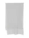 Antonelli Metallic-striped Scarf In Gray