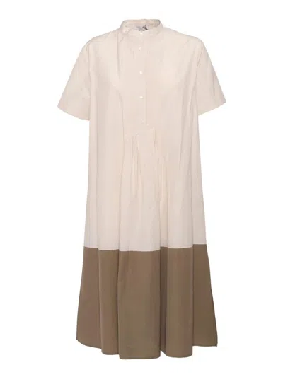 Antonelli Panelled Midi Dress In Neutral