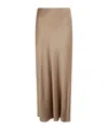 Antonelli 'ossidiana' Maxi Skirt In Beige In Brown