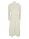 Antonelli Mock-neck Midi Dress In White