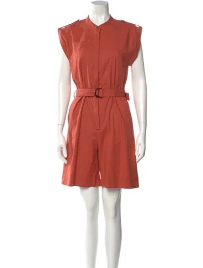 Pre-owned Antonelli Mock Neck Romper In Neutral