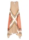 Antonelli Printed Sleeveless Dress In Multi