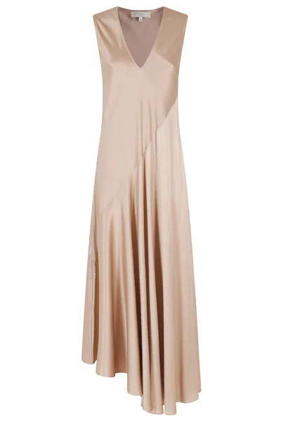 Antonelli V-neck Dress In Brown
