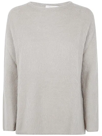 Antonelli Nausicaa Alpaca Wool Long Sleeves Boat Neck In Grey