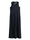Antonelli Navy Blue Sequin-embellished Maxi Dress In Blue