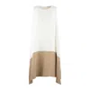 Antonelli Normandy Viscose Sleeveless Dress In White