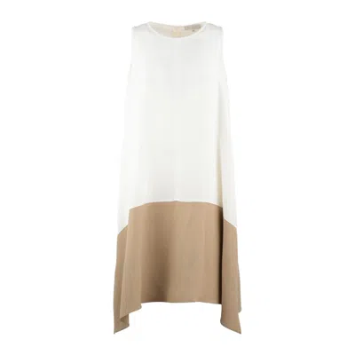 Antonelli Normandy Viscose Sleeveless Dress In White