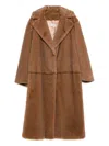 Antonelli Brown Tailored Coat With Structured Fit In Brown