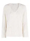 Antonelli Open-knit Sweater In White