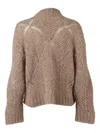 Antonelli Openwork-knit Sweater In Neutral