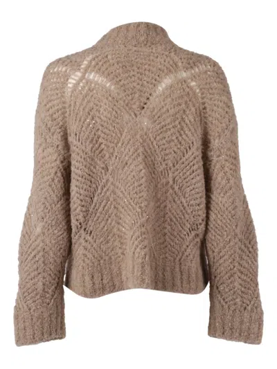 Antonelli Openwork-knit Sweater In Neutral