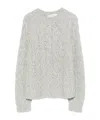 Antonelli Openwork Knitted Sweater In Gray
