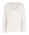 Antonelli Openwork Knitted Sweater In White