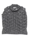 Antonelli Openwork Roll-neck Knitted Top In Multi