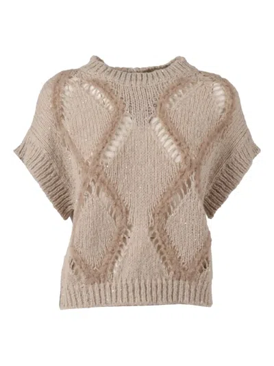 ANTONELLI OPENWORK SEQUIN SWEATER