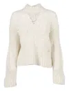 Antonelli Openwork Sweater In Neutral