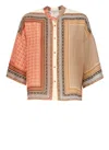 Antonelli Orange Cloe Shirt In Multi