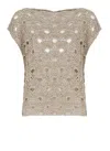 Antonelli Brown Orzowei Knit Top In Brown