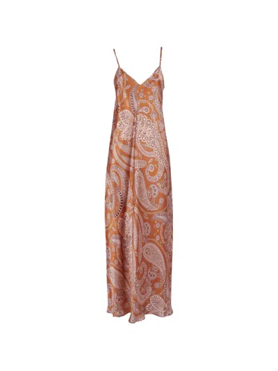 Antonelli Paisley-pattern Silk Maxi Dress In Multi