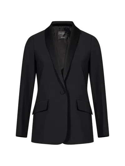 Antonelli Pandolce Shawl-lapel Single-breasted Jacket In Black