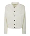 Antonelli Gordon Denim Bomber Jacket In White