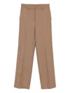 Antonelli Pantaloni Kaki A Gamba Dritta Con Tasche Laterali In Brown