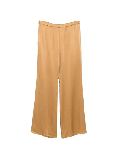 ANTONELLI Soft ochre yellow Tiete trousers with elasticated waist ANTONELLI