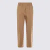 Antonelli Beige Cotton Pants In Multicolor