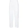 Antonelli Elastic Waist Casual Pants In White