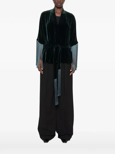 Antonelli Papavero Fringe-trim Belted Poncho In Black
