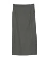 Antonelli Classic Knee-length Gray Skirt With Subtle Details In Gray