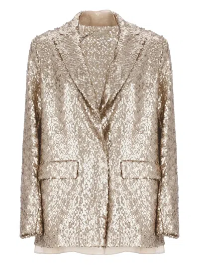 ANTONELLI PEAK-LAPEL SEQUIN BLAZER