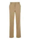Antonelli 'pesaro' Beige Tailored Pants With Pleats In Brown
