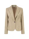 Antonelli Pinstriped Single-breasted Blazer In Neutral