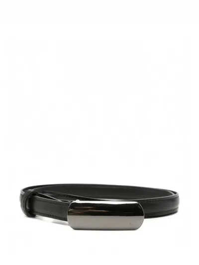 Antonelli Plaque-buckle Leather Belt In Black