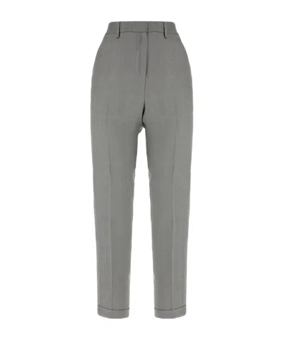 Antonelli Pleated Ruffle Casual Pants In Gray